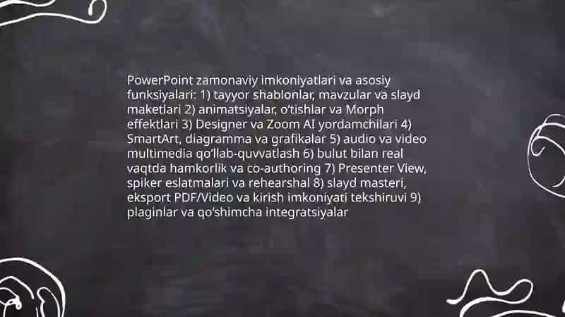 Taqdimotlarni ishlab chiqarishning zamonaviy vositalari 3