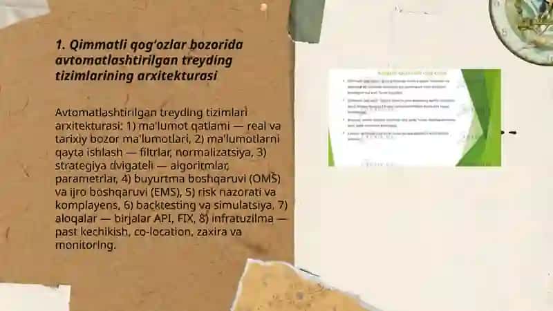 Qimmatli qogʻozlar bozorida avtomatlashtirilgan treyding tizimlarining arxitekturasi 3