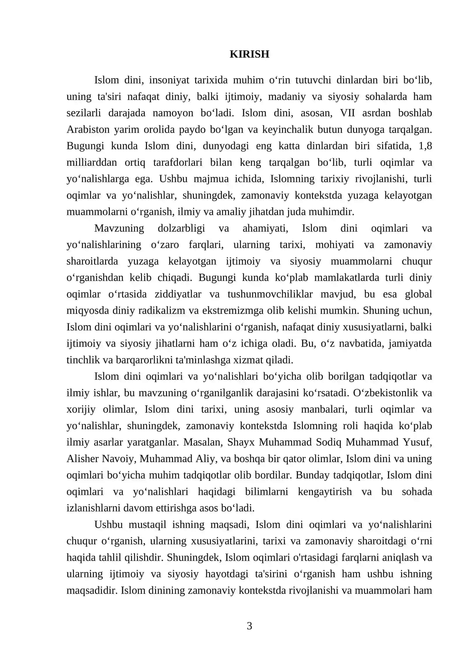 Islom dini oqimlari va yo’nalishlari 3