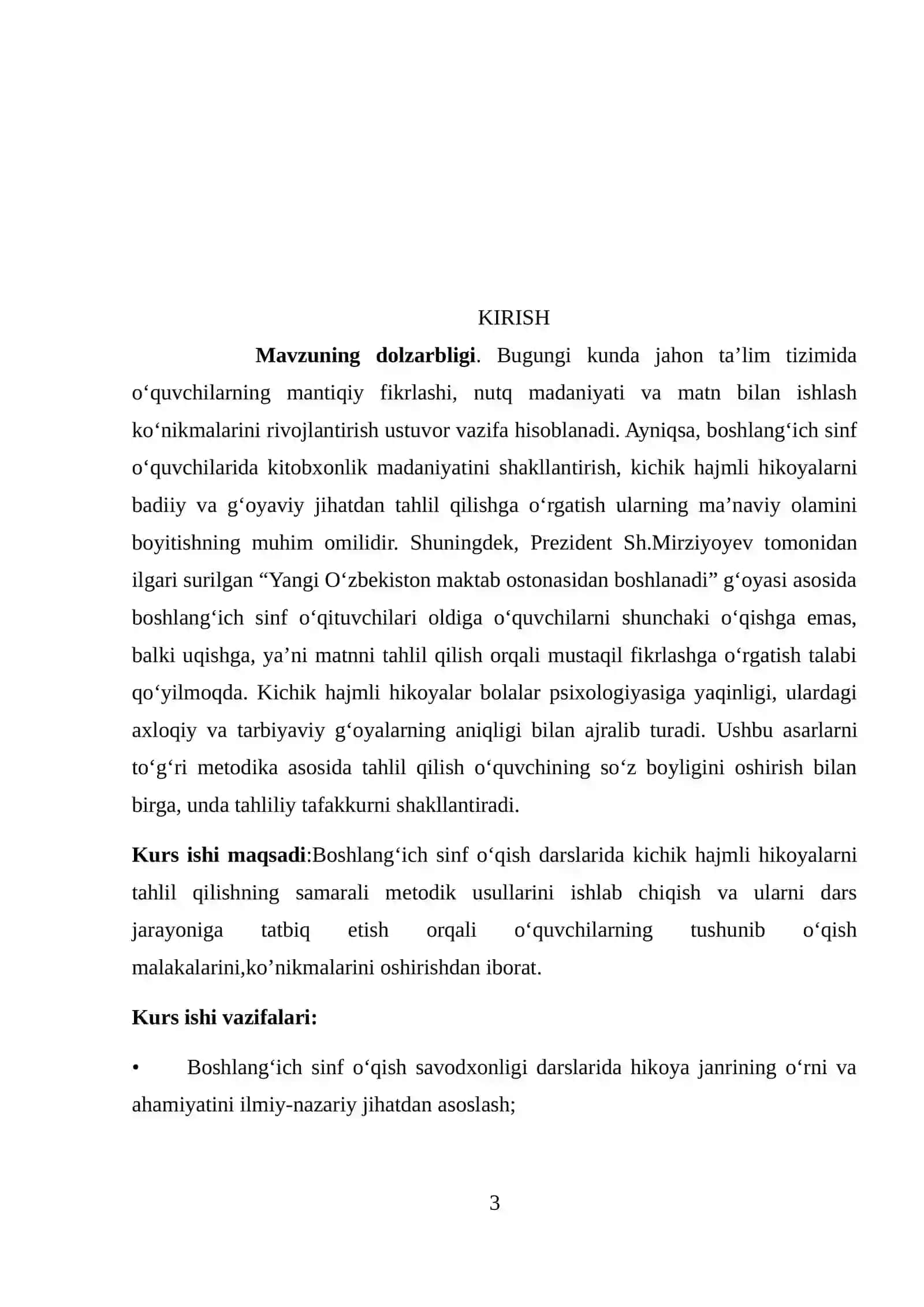 Boshlangʻich sinfdagi kichik hajmli hikoyalarni tahlil qilish metodikasi 3