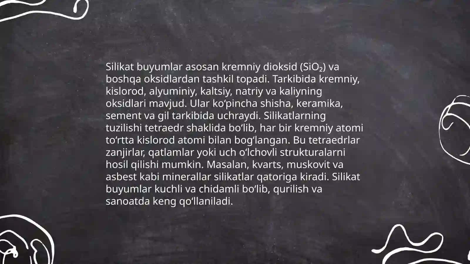 Silikat buyumlari va materiallarining tavsifi 3