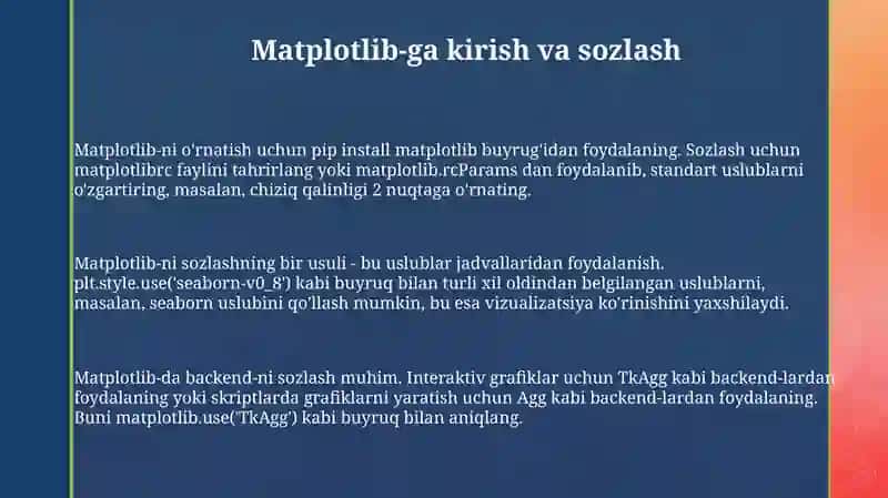 Matplotlib kutubxonasi bilan ishlash 3