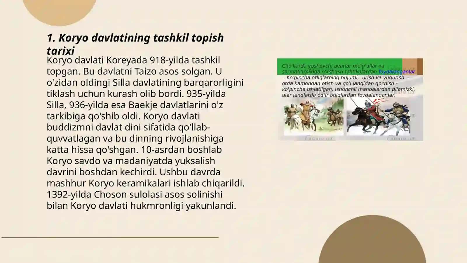 Koryo davlatining tashkil topishi 3