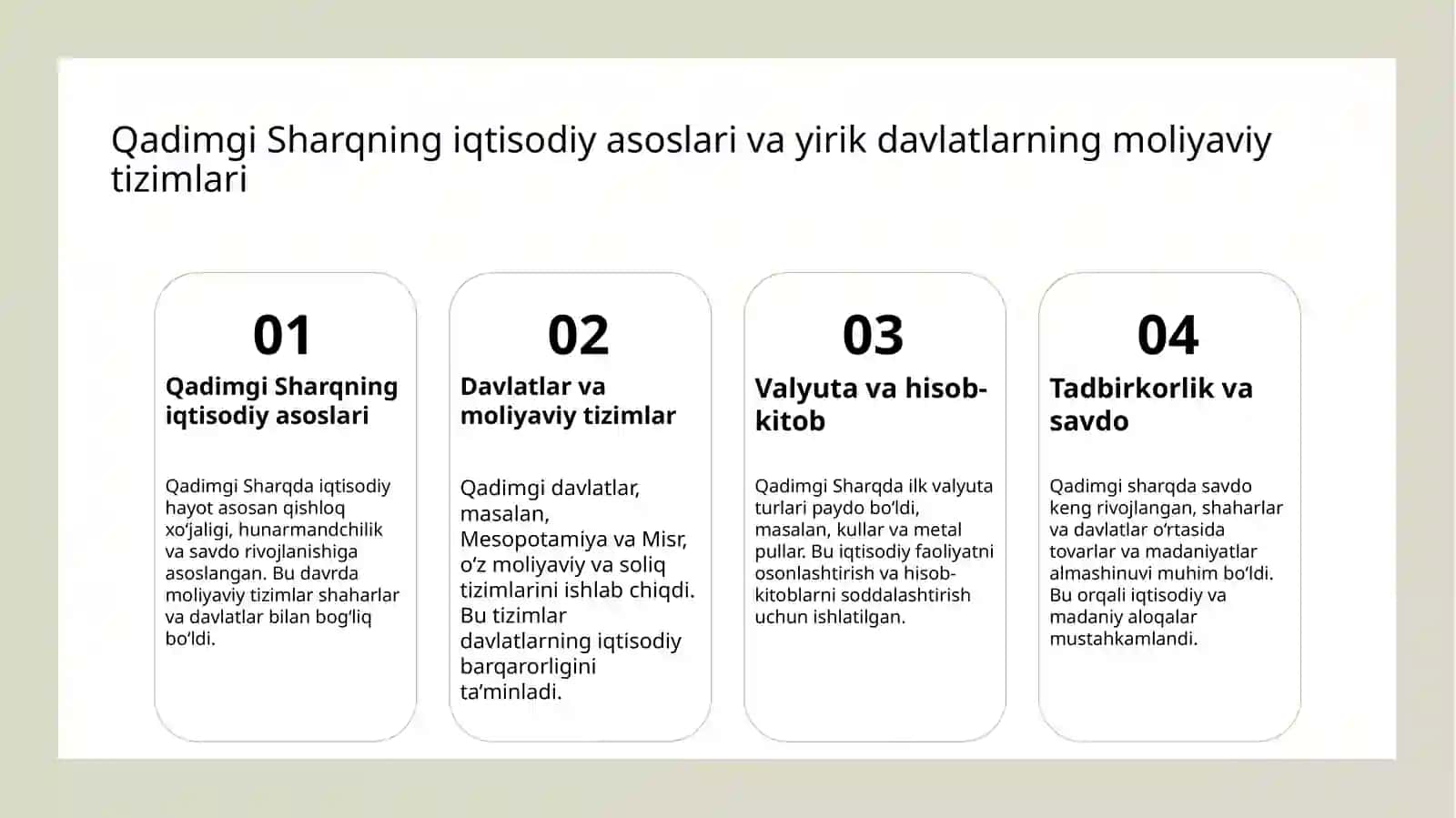 Qadimgi Sharqning iqtisodiy asoslari 3