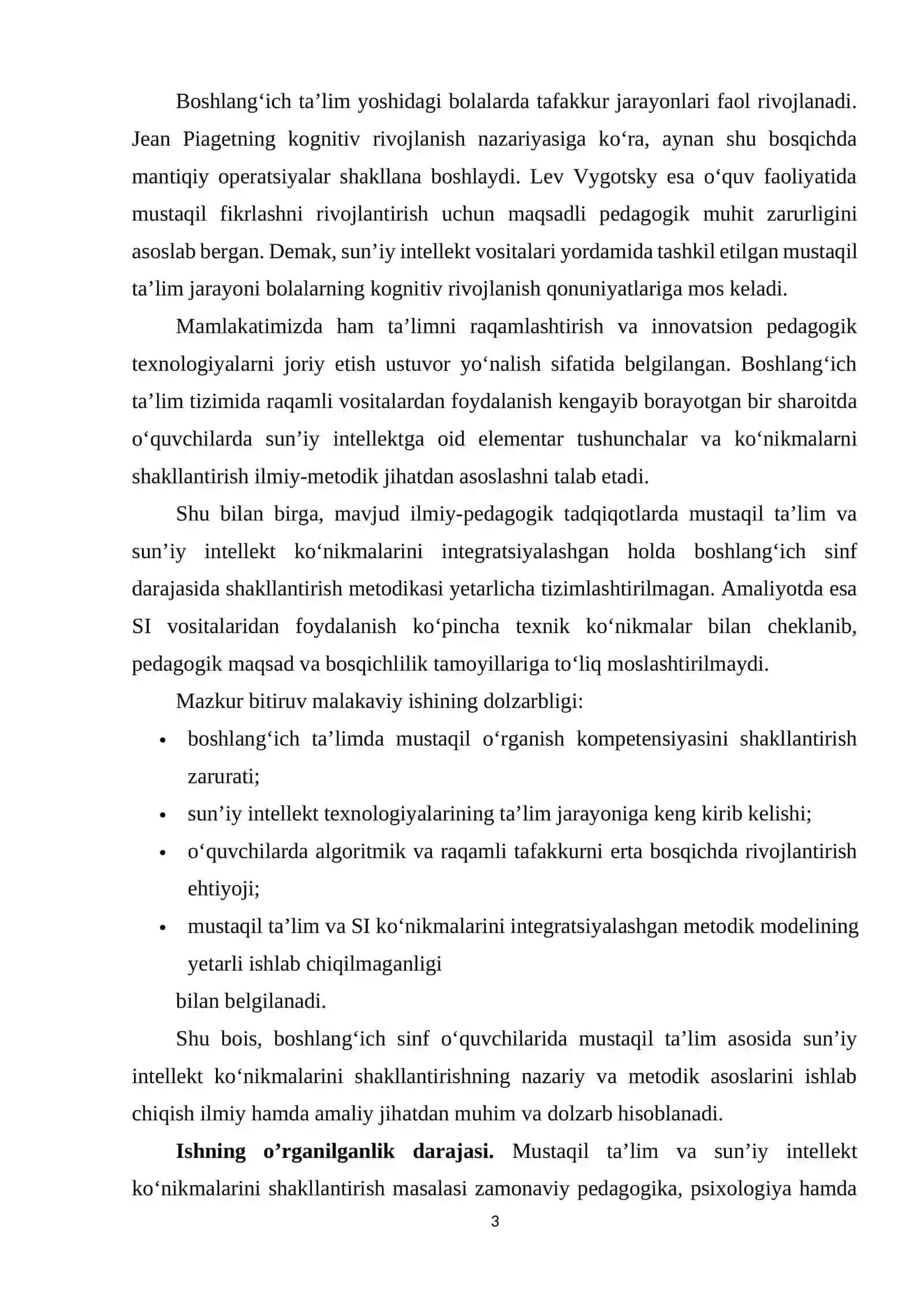 MUSTAQIL TA'LIM VA SUN'TY INTELLEKT KO'NIKMALARINING NAZARIY ASOSLARI 3