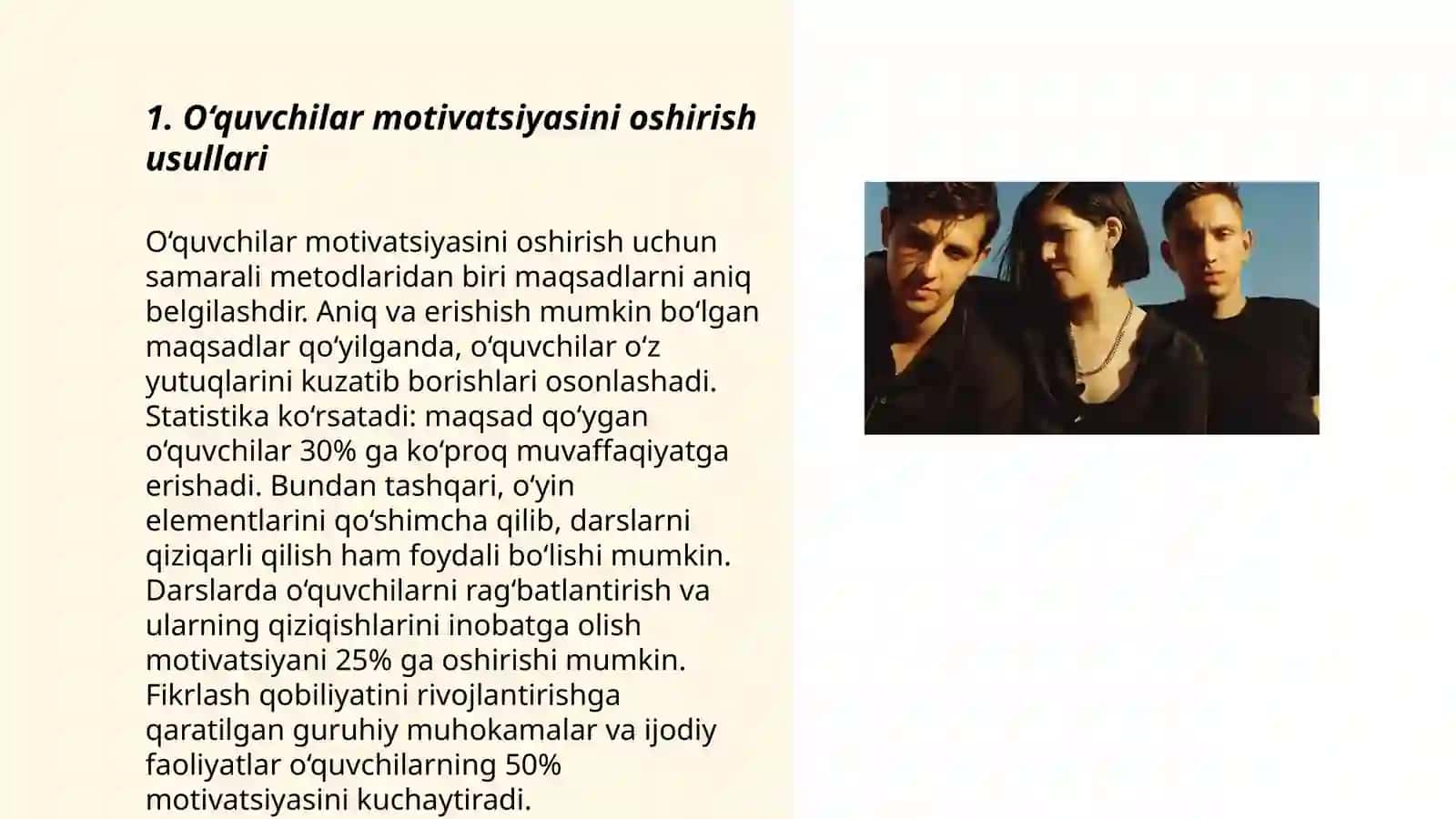 O‘quvchilar motivatsiyasini oshirish usullari 3