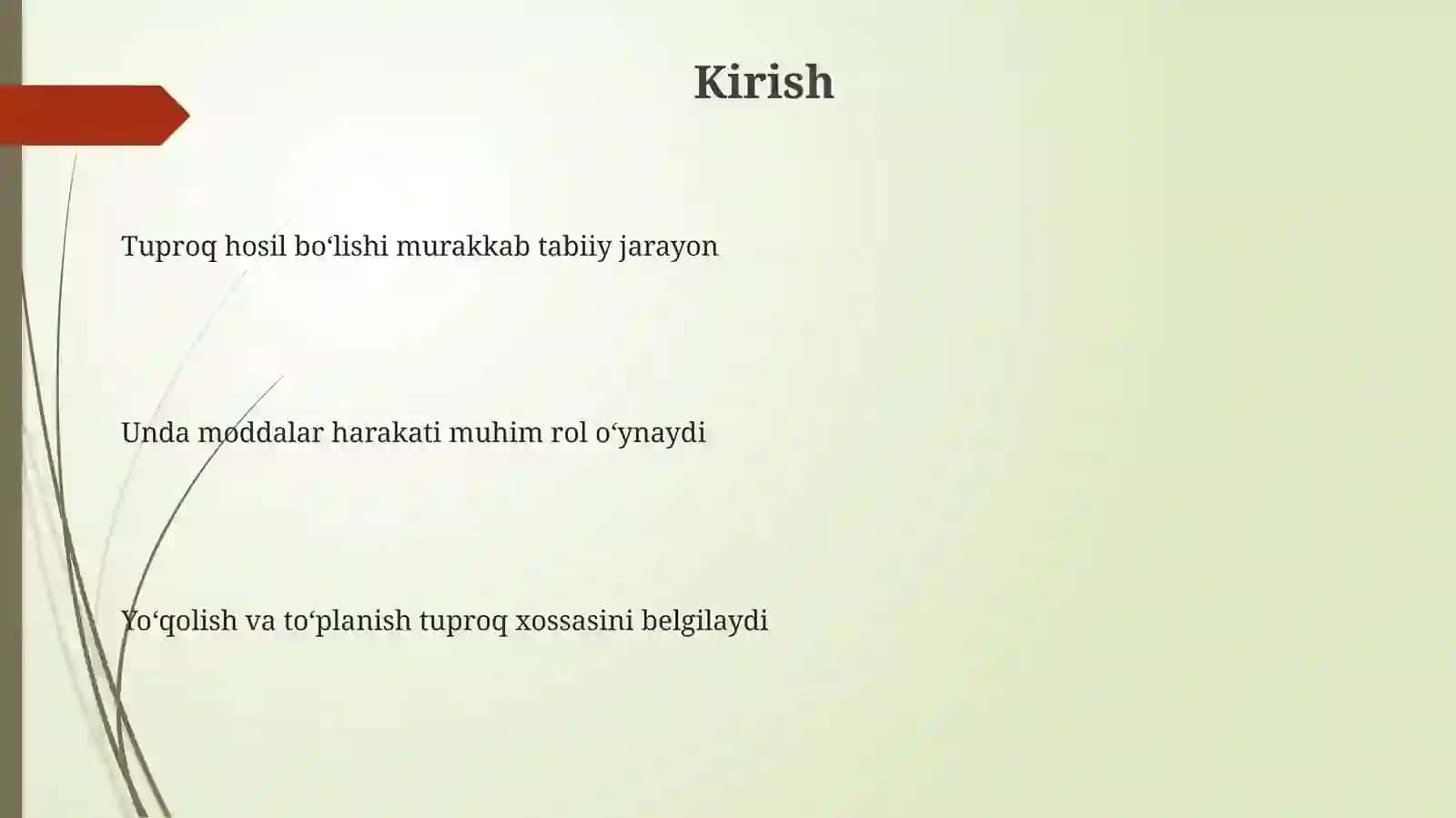 Tuproq paydo bolishida moddalarning yoqolishi va toplanishi 3