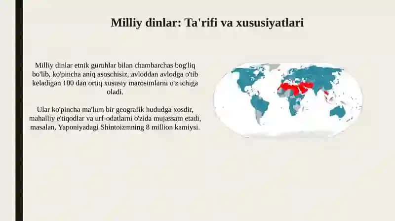 Milliy dinlar: Ta'rif va xususiyatlar 3