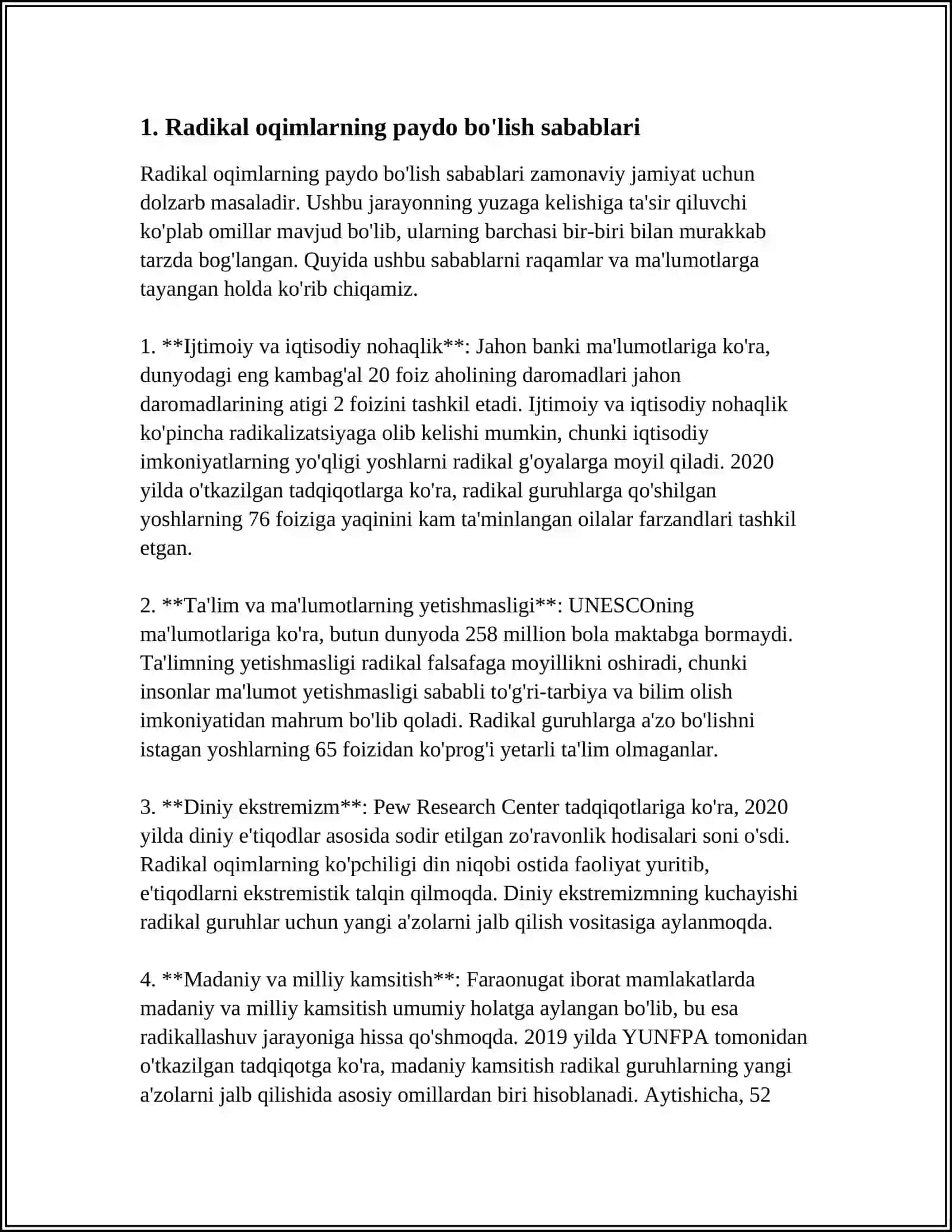 O'ZBEKISTON DAVLAT SIYOSATIDA RADIKAL OQIMLARGA QARSHI KURASHNING YO'NALISHLARI 3