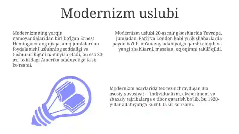 Modernizm uslubi 3