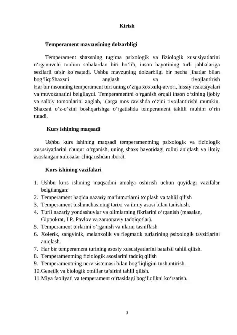 Temperament: uning psixologik tavsifi va fiziologik asoslari 3