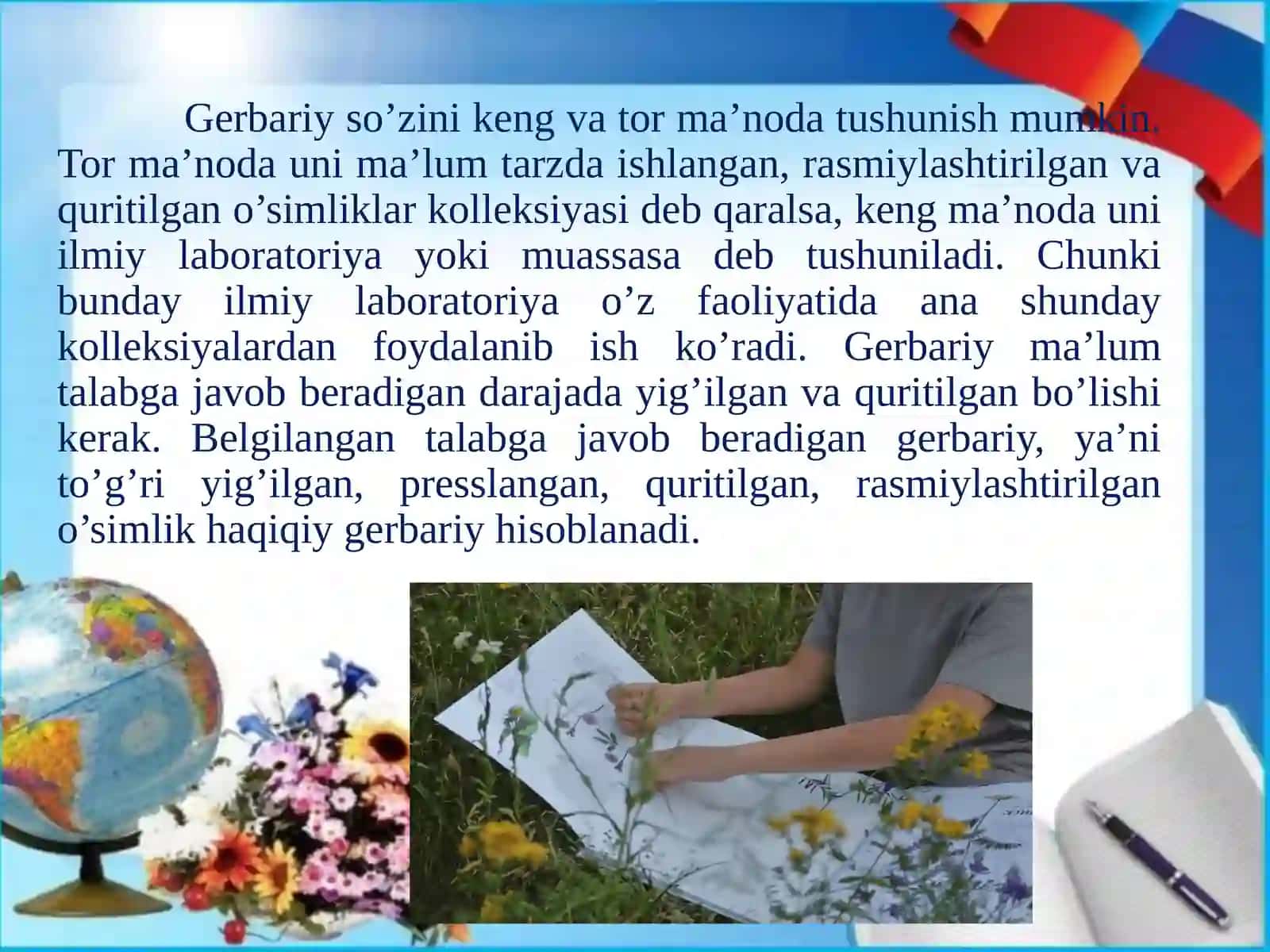 Gerbariy tayyorlash usullari 3