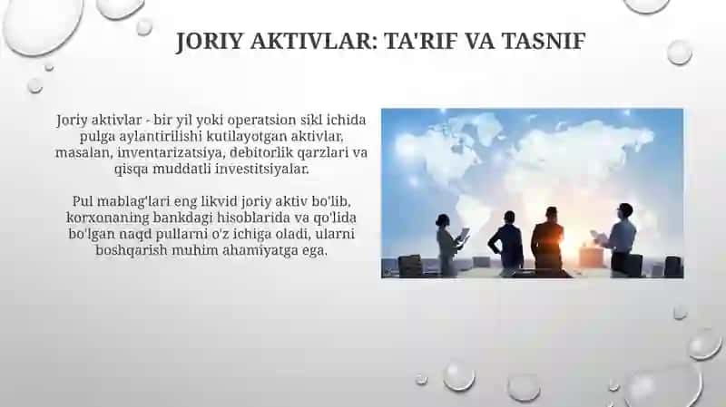 Korxona iqtisodiy salohiyatini oshirish masalalarida joriy aktivlar tahlili 3