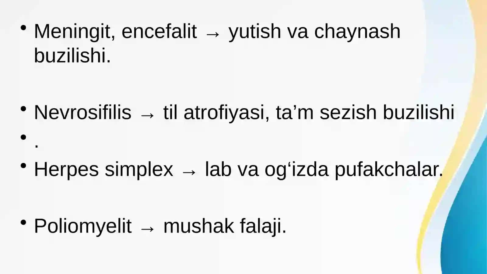 Neyroinfeksiyalar va uylar og'ir õg'iz bo'shlig'i ta'siri 3