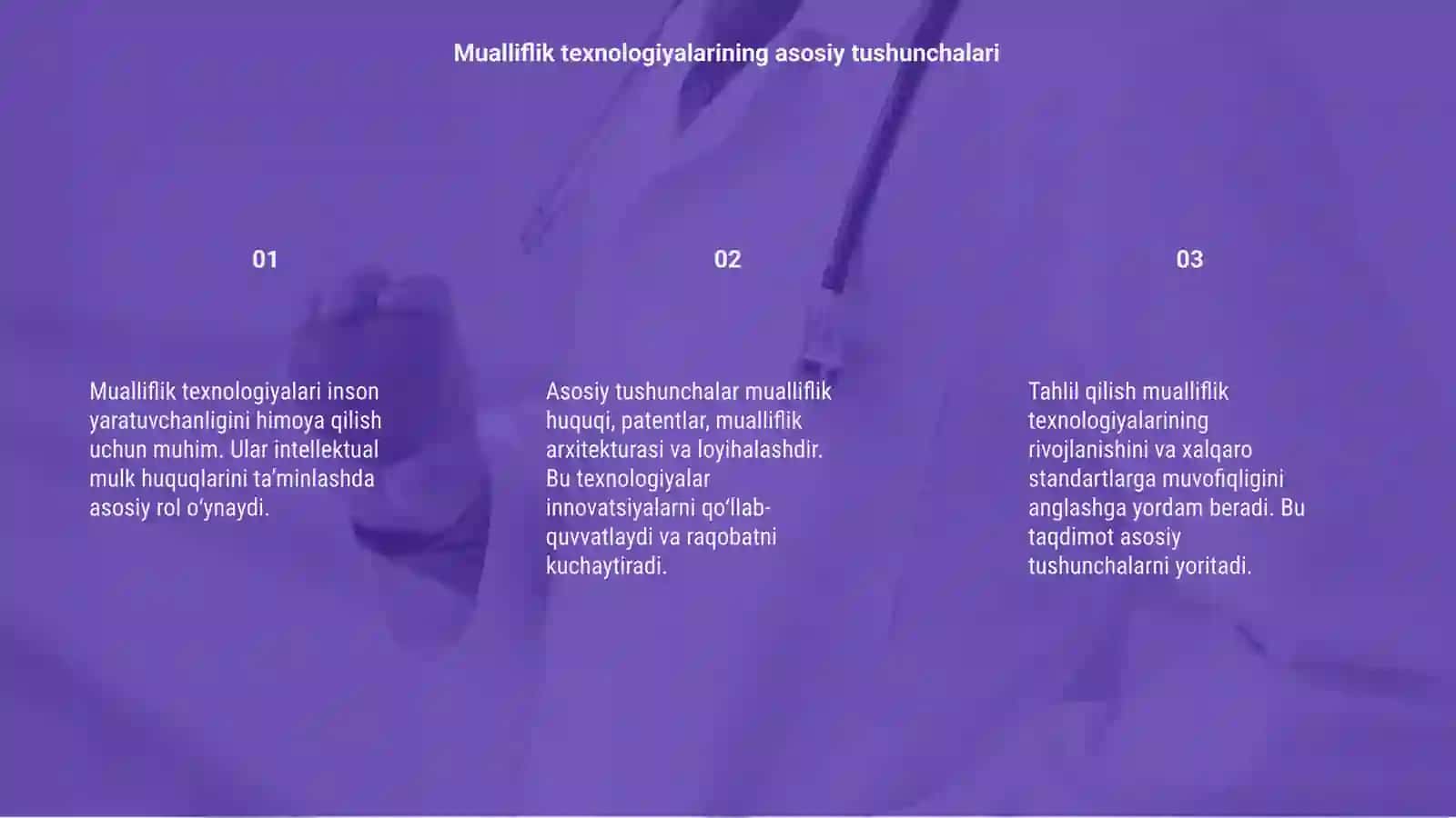 Mualliflik texnologiyalari boyicha tahlillik taqdimot yaratish 3