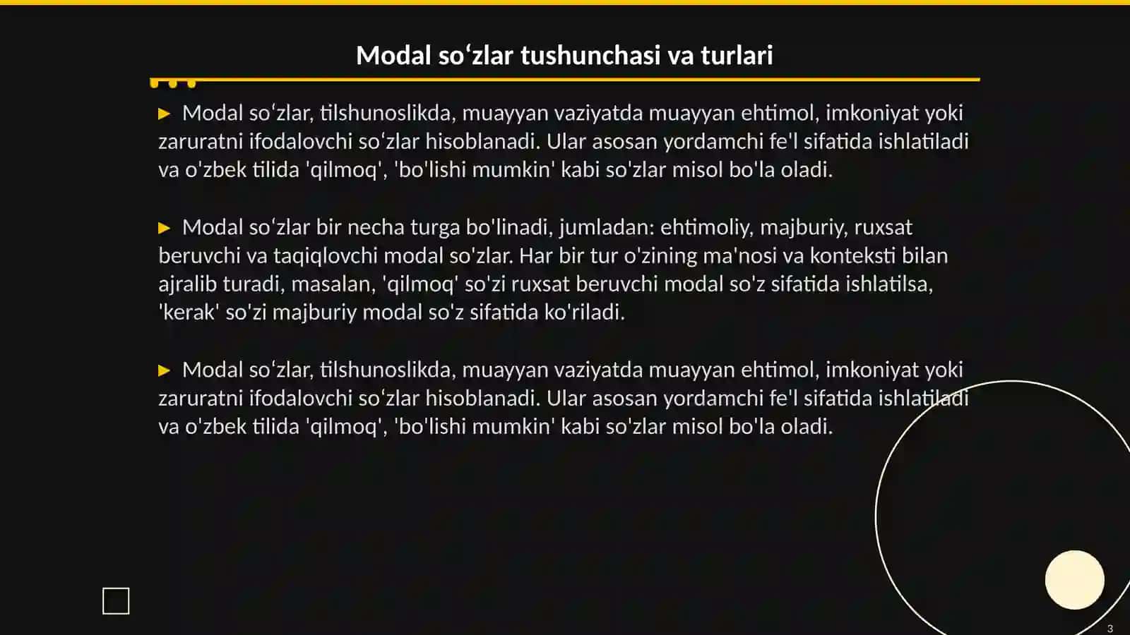 Modal soʻzlar 3