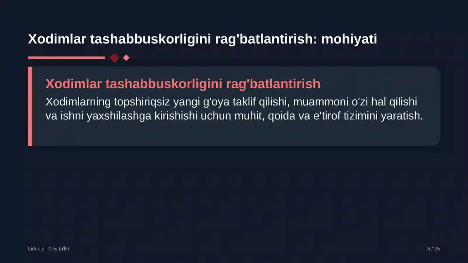 qadoqlash materiallari ishlab chiqarishda xodimlarning tashabbuskorligini rag'batlantirish 8476 3