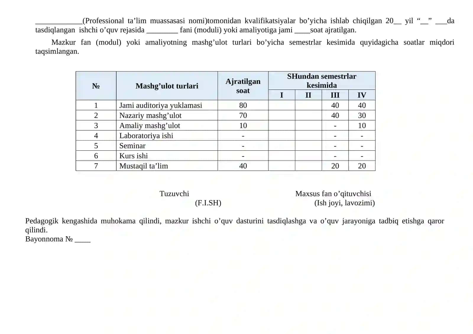 “B”va “C” toifadagi avtotransport vositalarining tuzilishi va ularga texnik xizmat ko‘rsatish.” fanidan O’QITISH MATERIALLARI 3