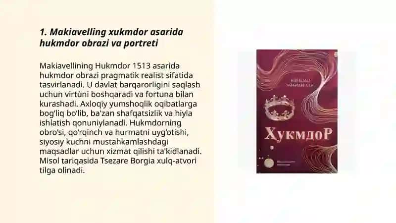 Makiavelling xukmdor asari 3