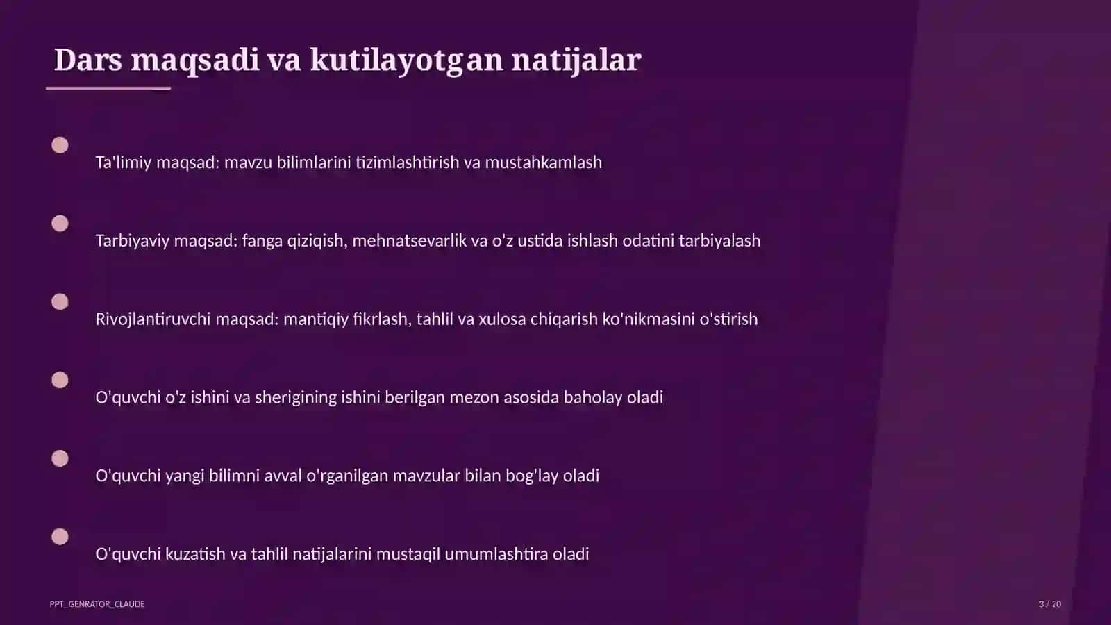 Chidamlilikni rivojlantirish: uzoq masofaga yugurish (7-sinf) 3