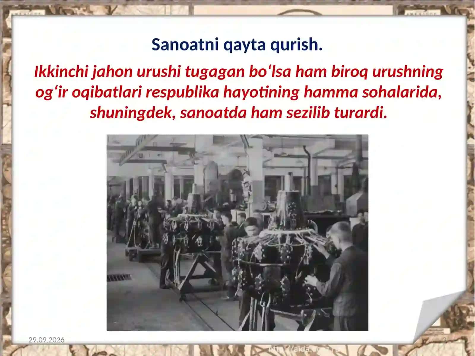 O‘zbekiston xalq xo‘jaligining urushdan keyingi ahvoli 3
