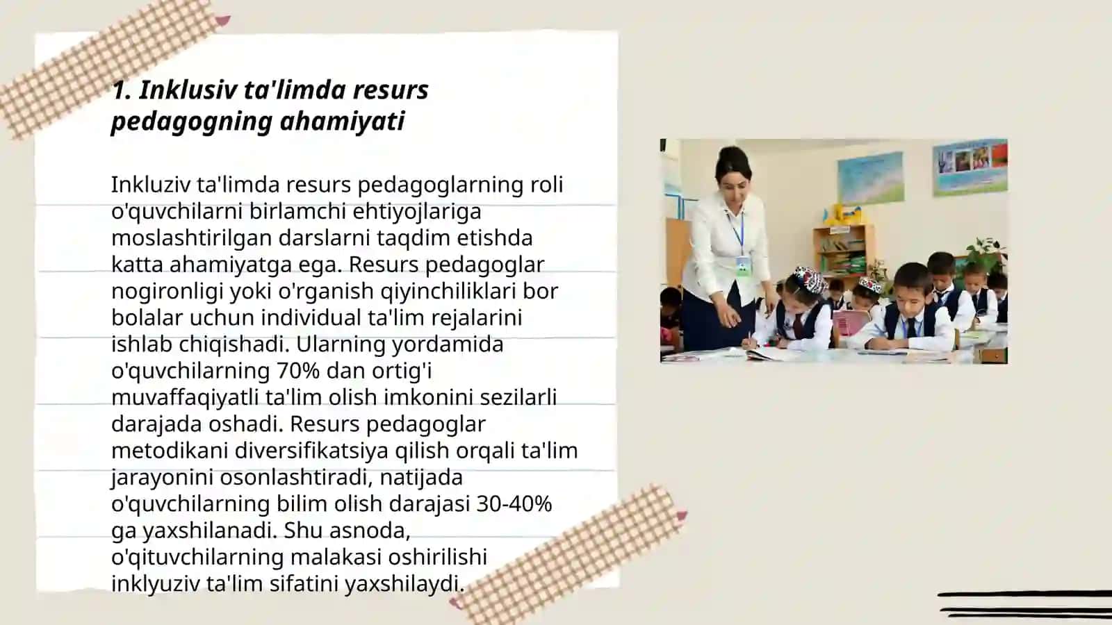 Inklyuziv ta‘ilmda resurs pedagog va uning vazifalari. Ijtimoiy pedagog vazifalari 3