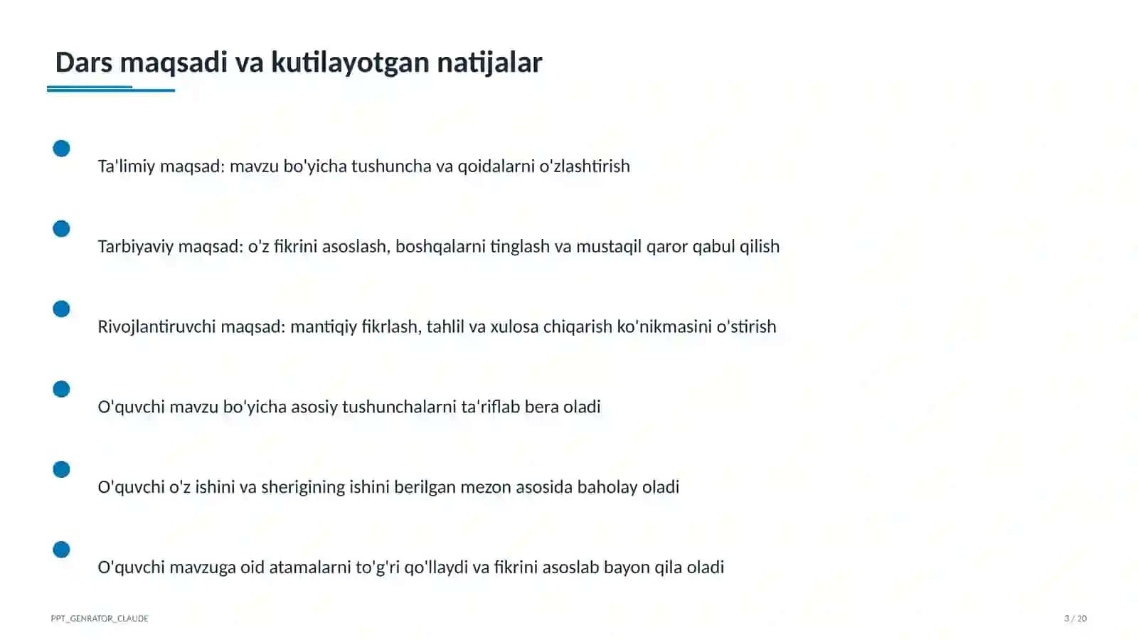 O'qituvchilar uchun: pedagogika va o'qitish metodikasi 3