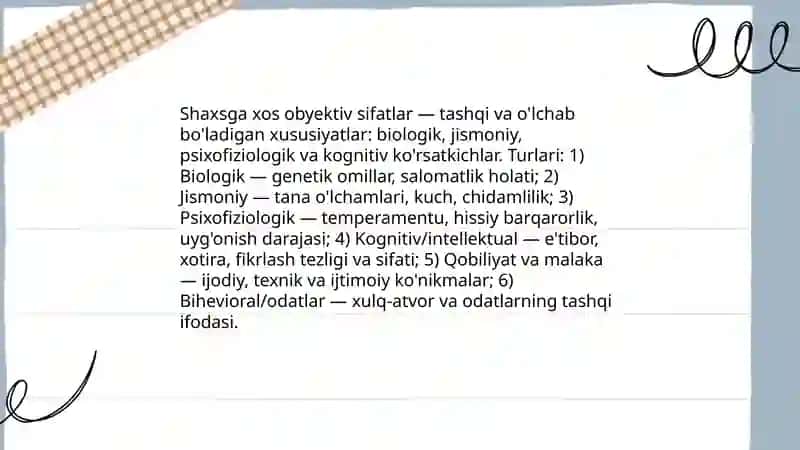 Shaxsga xos obyektiv sifatlar 3