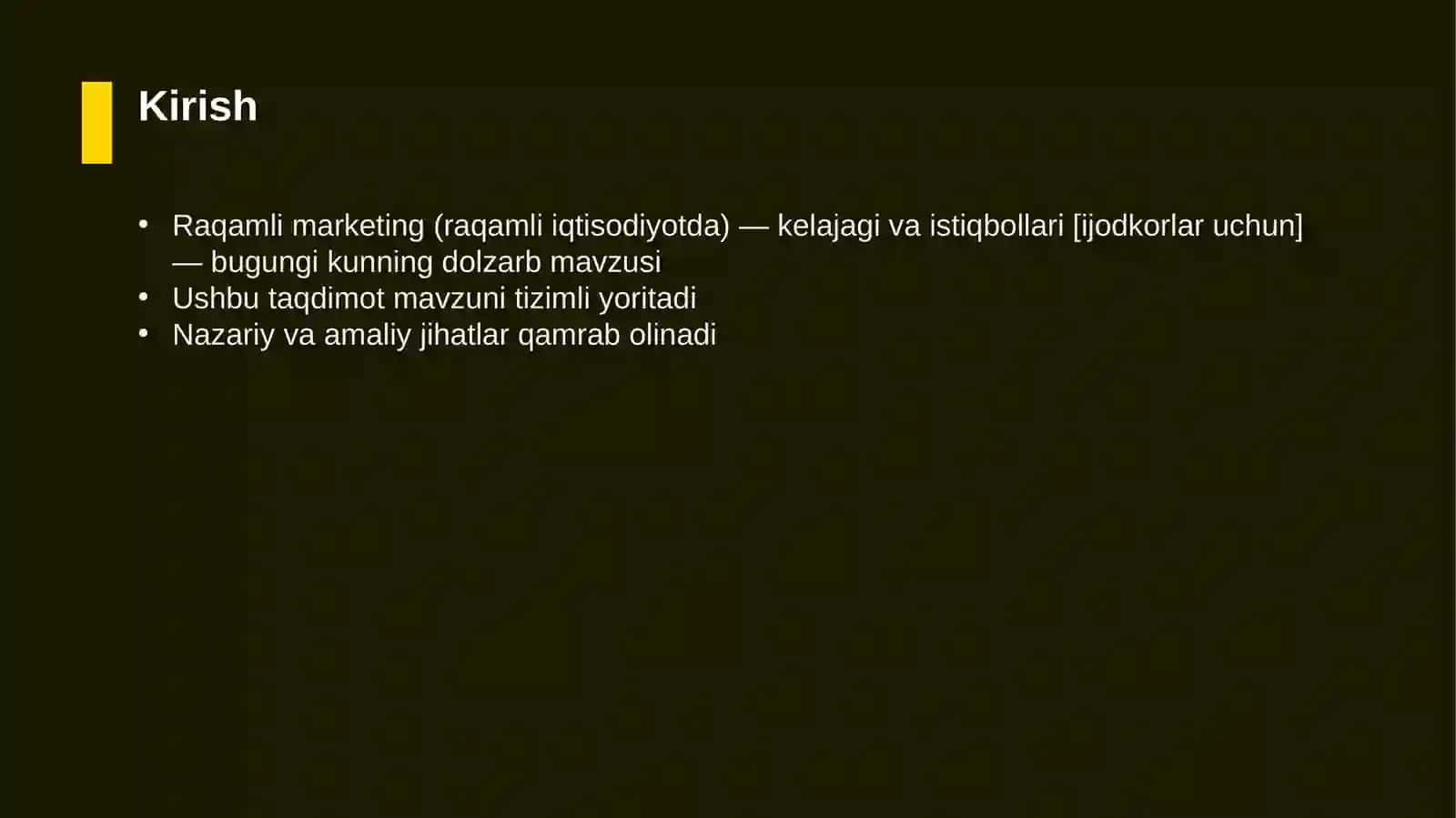 Raqamli marketing (raqamli iqtisodiyotda) — kelajagi va istiqbollari [ijodkorlar uchun] 3