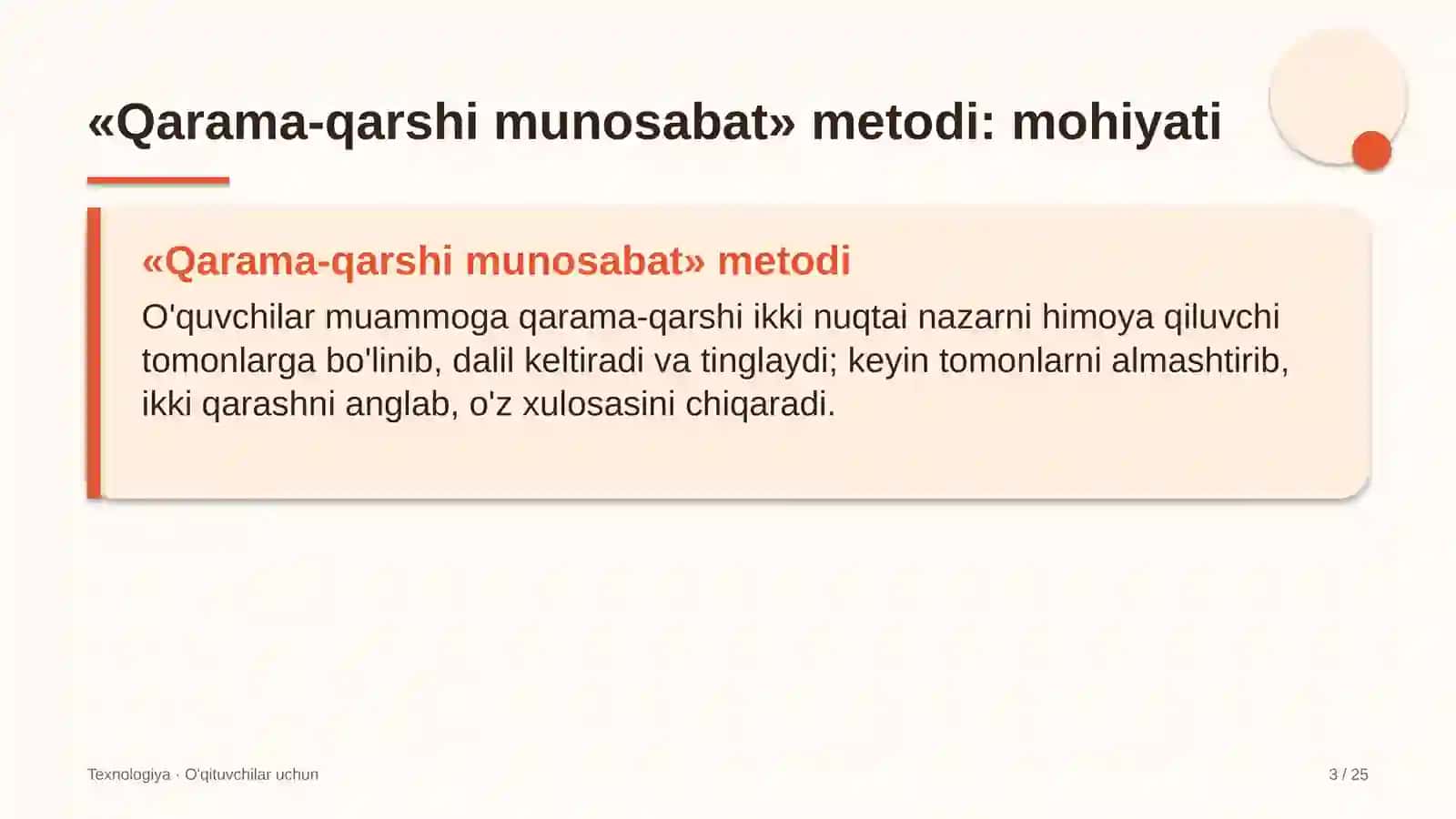 texnologiya darslarida qarama qarshi munosabat metodidan foydalanish 1125 3