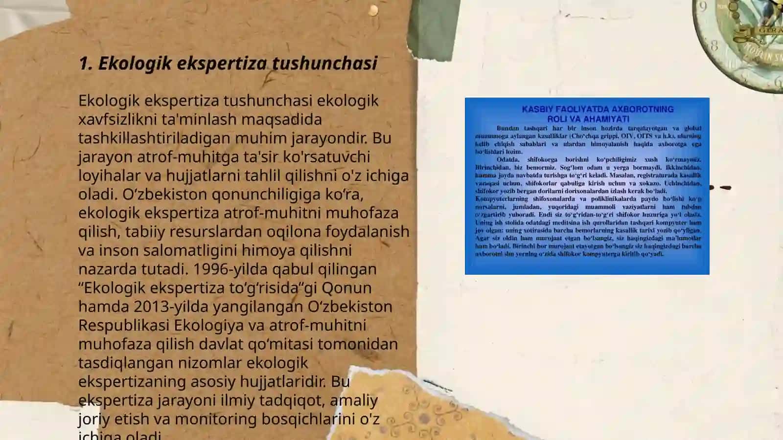 Ekologik ekspertizani tarkibiy qismlari va tarmoqlari 3