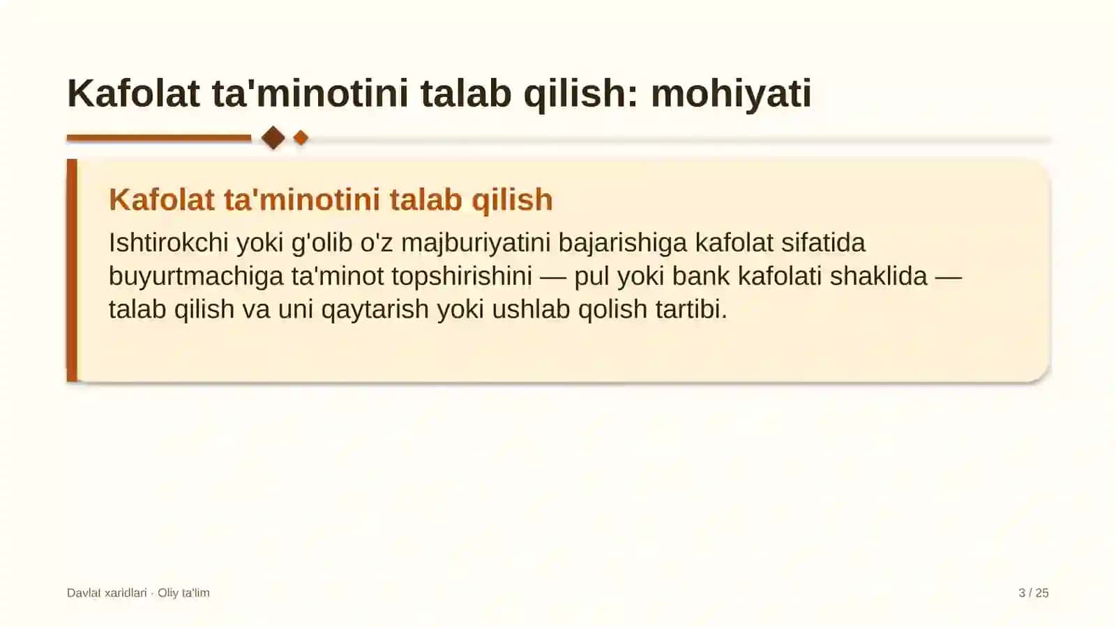 Asfalt-beton zavodlarida kafolat ta'minotini talab qilish 3