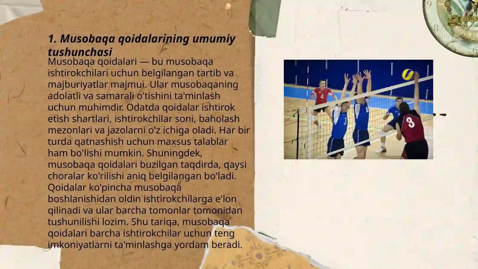 Musobaqa qoidalari va hakamlar funksiyalari haqidagi bilimlarni o‘zlashtirish 3
