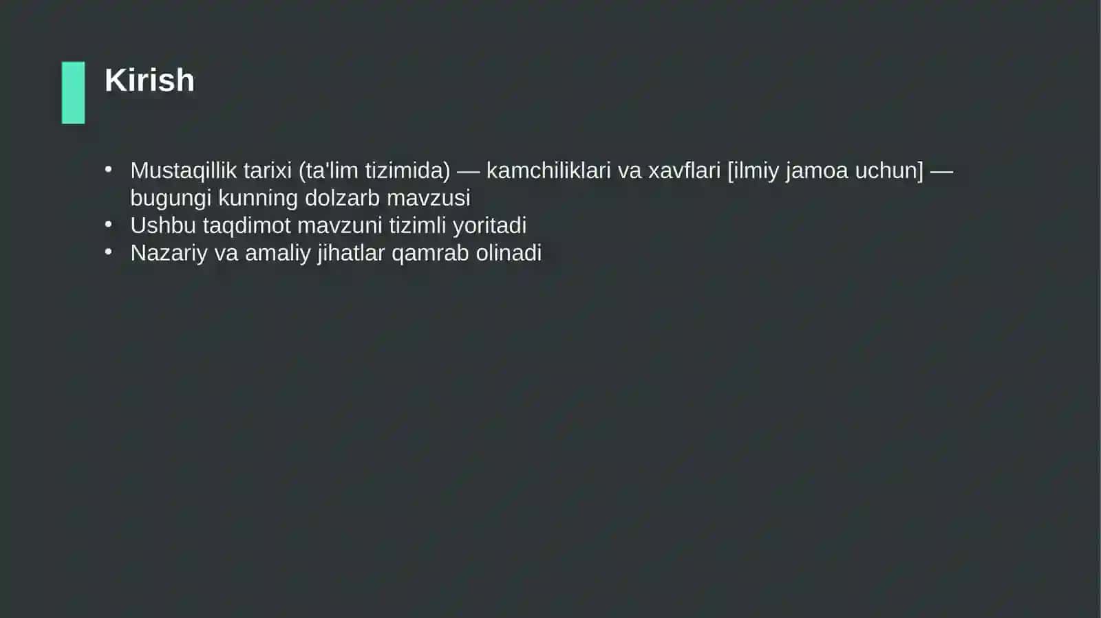 Mustaqillik tarixi (ta'lim tizimida) — kamchiliklari va xavflari [ilmiy jamoa uchun] 3