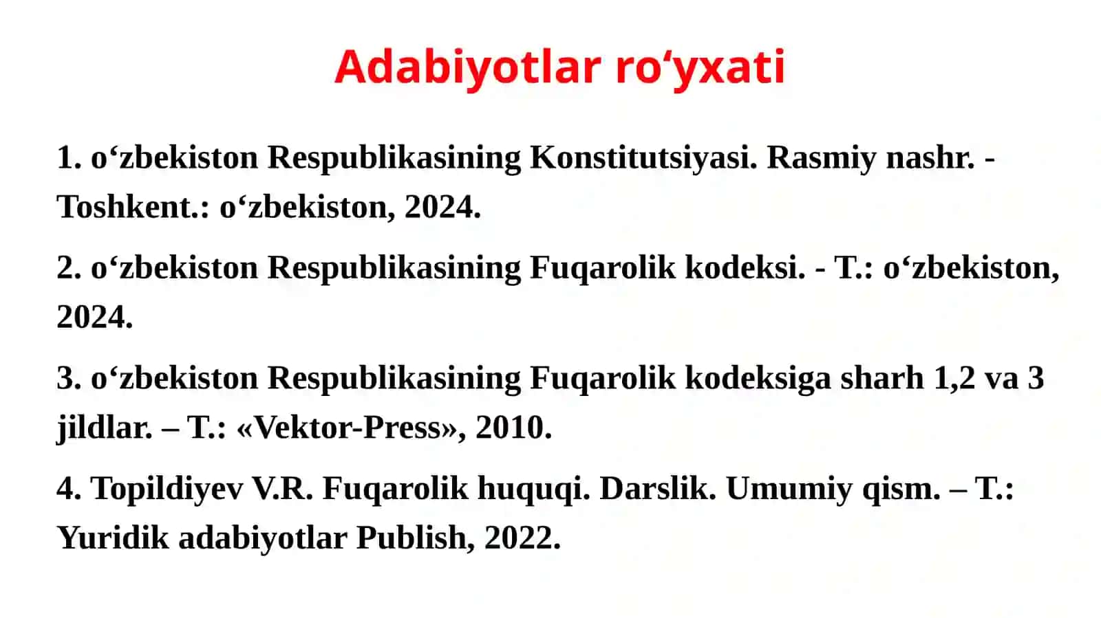 Fuqarolik huquqi faniga kirish 3