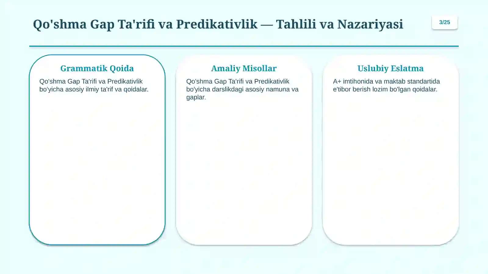 Bog'langan Qo'shma Gaplar va Ularda Tinish Belgilari 3