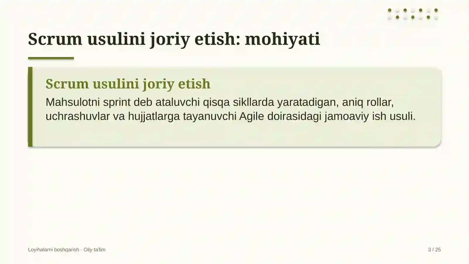 Animatsiya studiyalarida Scrum usulini joriy etish 3