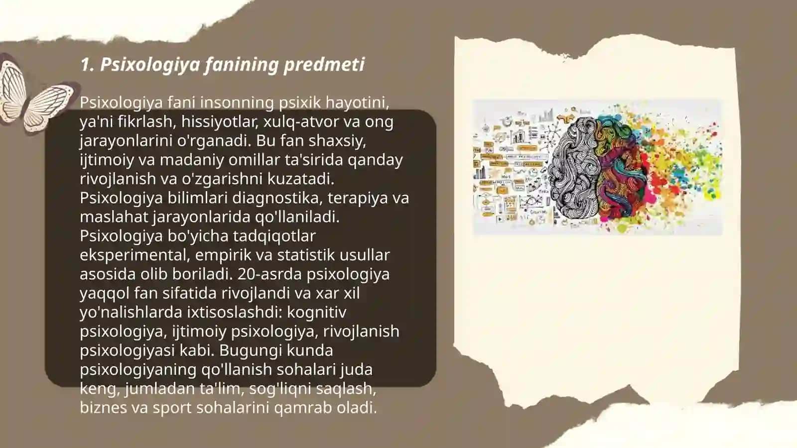 Psixologiya fanining predmeti, maqsadi va vazifalari 3