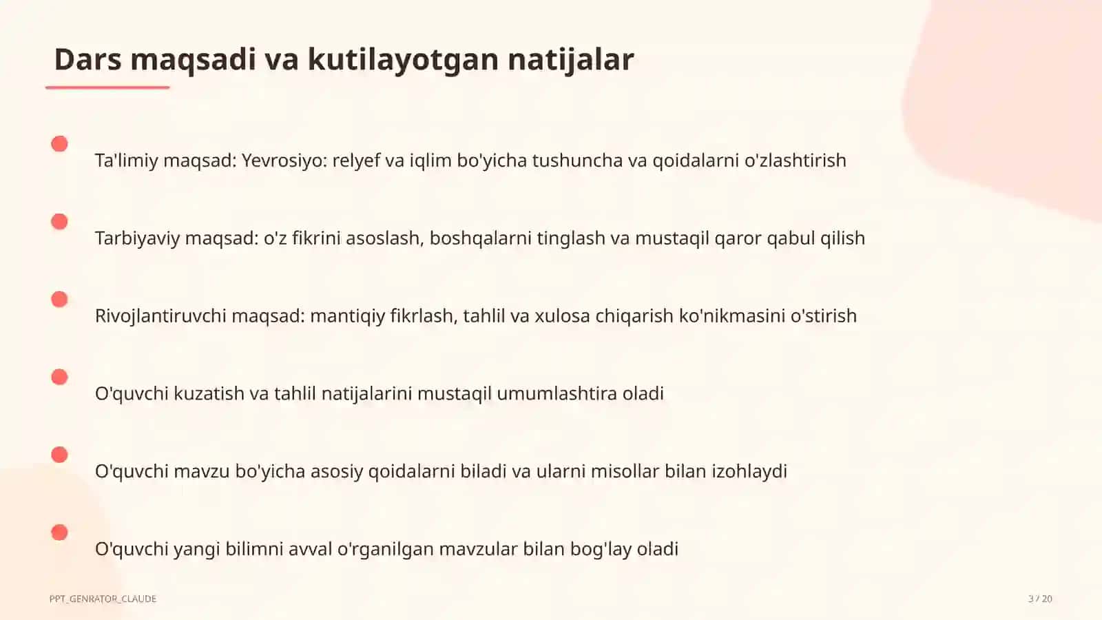 Yevrosiyo: relyef va iqlim (7-sinf) 3