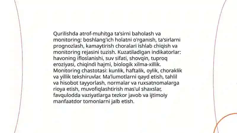 Qurilishda atrof-muhitni muhofaza qilish boshqaruvi 3
