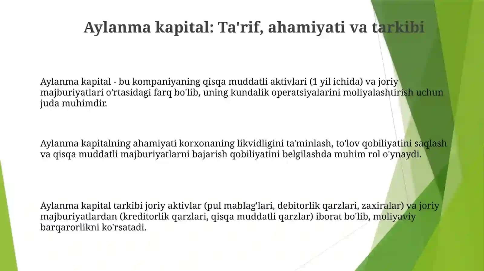 Aylanma kapital 3