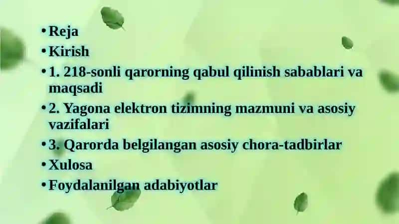Mahalliy ijro etuvchi hokimiyat organlari tomonidan qabul qilingan qarorlarni ishlab chiqish 3