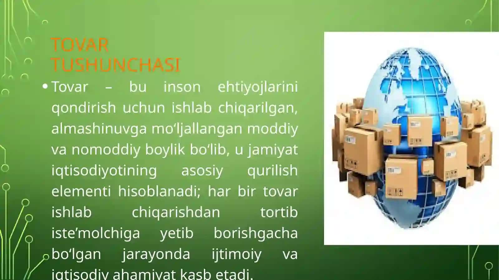 Tovar va pulning jamiyat tarraqiyotidagi o'rni 3