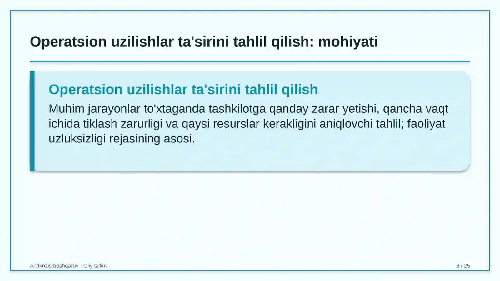 sud tizimida operatsion uzilishlar ta'sirini tahlil qilish 2622 3