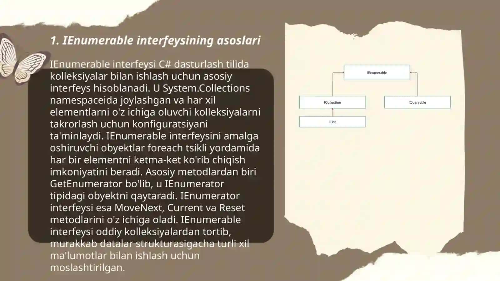 IEnumerable va IEnumerator interfeyslari 3