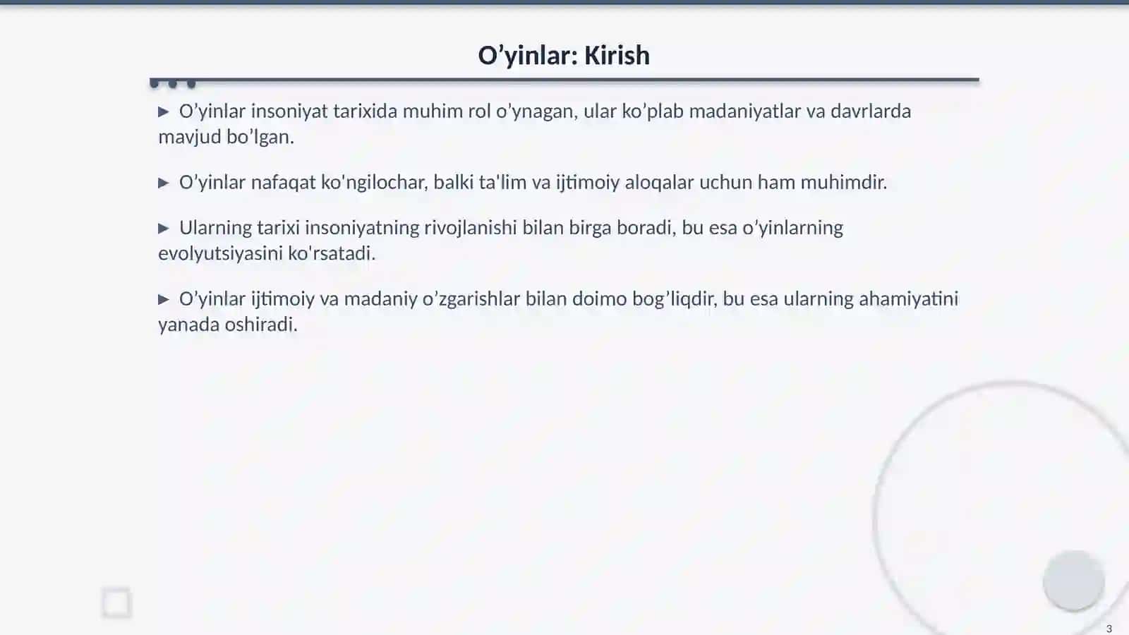 O’yinning Kelib Chiqqan Tarixi 3