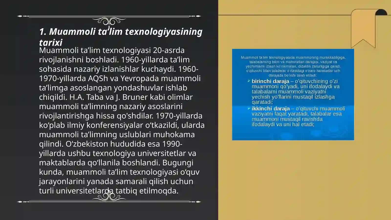 Muammoli ta’lim texnologiyasining mohiyati va mazmuni 3