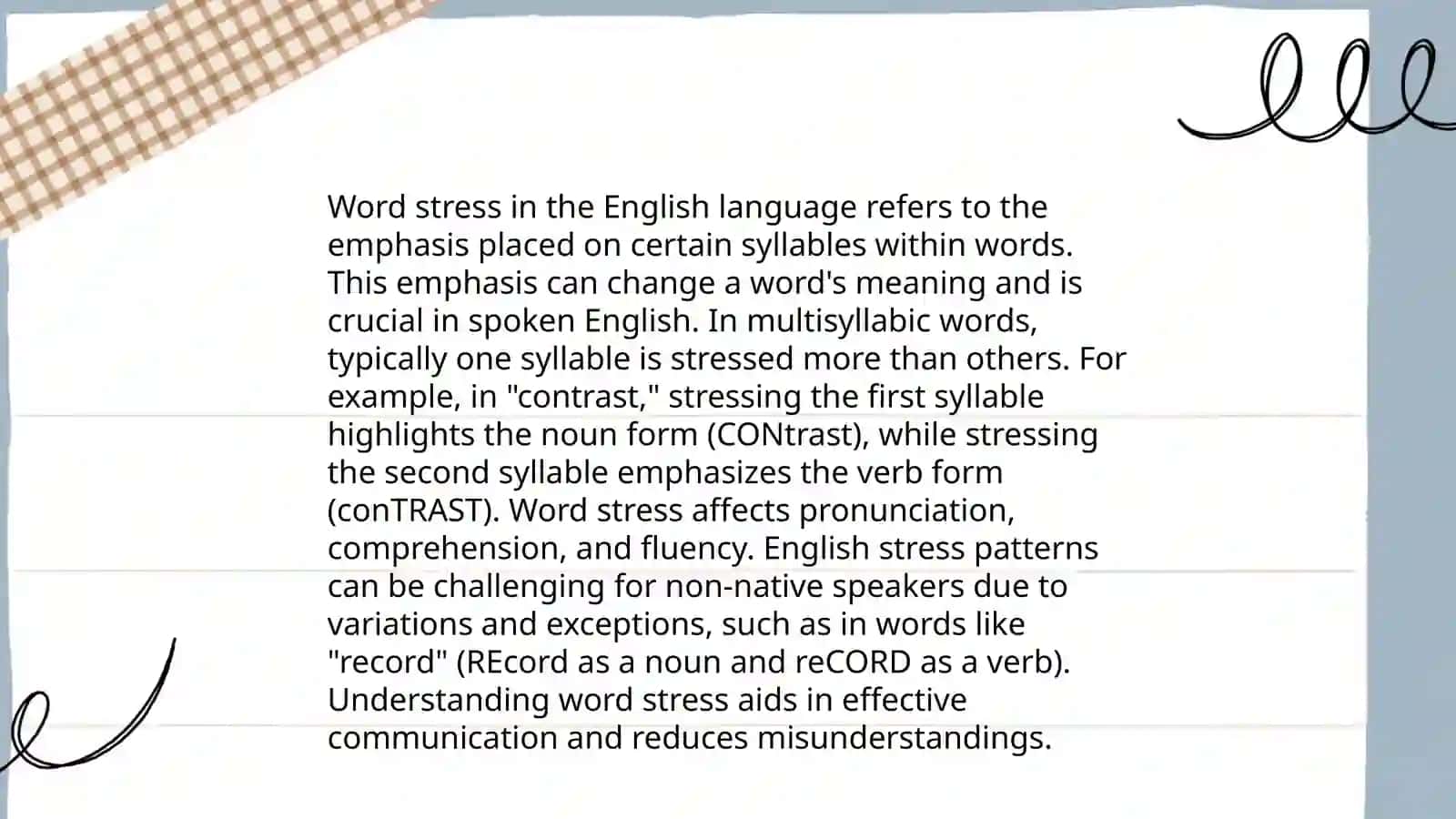 Word stress 3