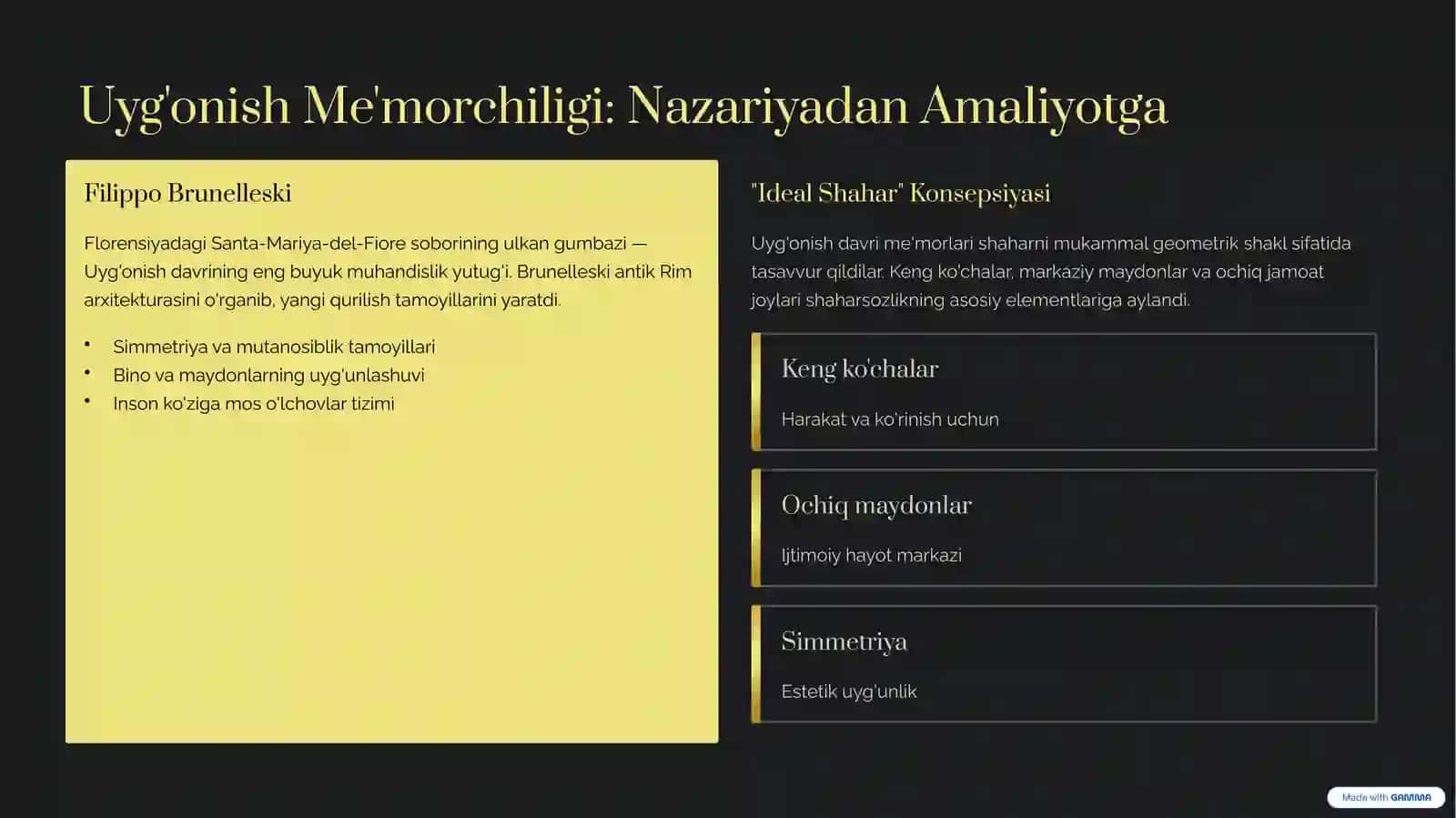 G‘arbiy yevropaning 15-17 asrlar shaharsozligi. uyg‘onish davri, Barokko, Klassitsizm. Kiev rusi shaharsozligi 3