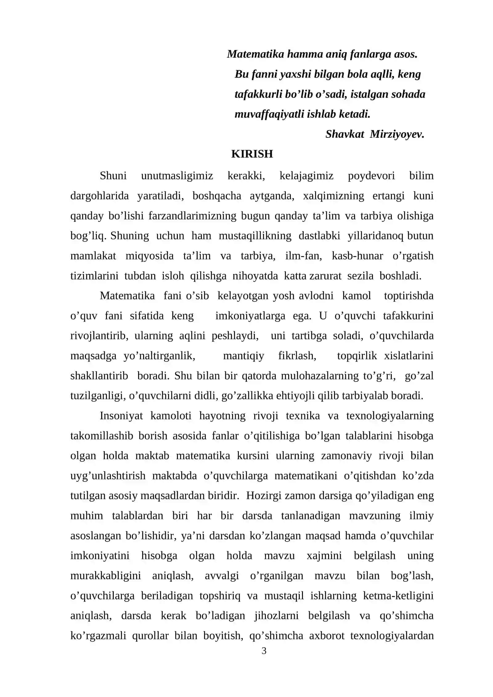 Matematik analiz va differensial tenglamalar 3